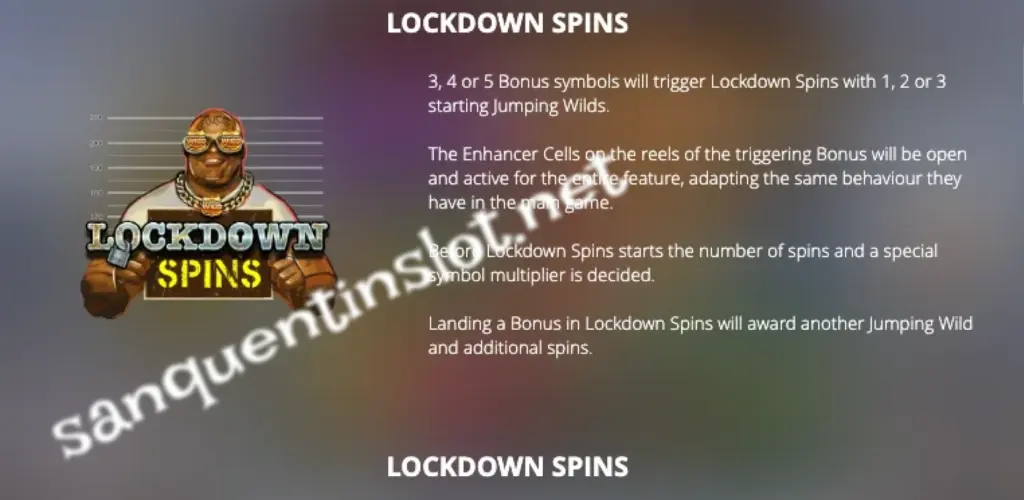 San Quentin slot – Lockdown Spins bonus feature with active Enhancer Reels and Jumping Wilds